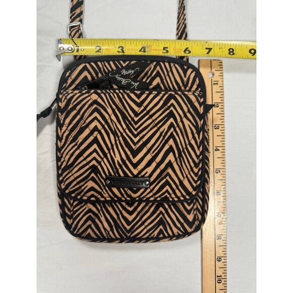 Vera Bradley Mini Hipster Crossbody Purse in Zebra Tan Black - Picture 10 of 10